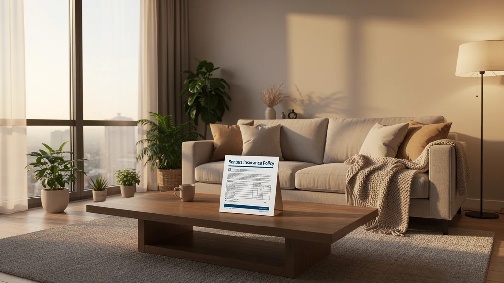 Person reviewing insurance documents at a desk