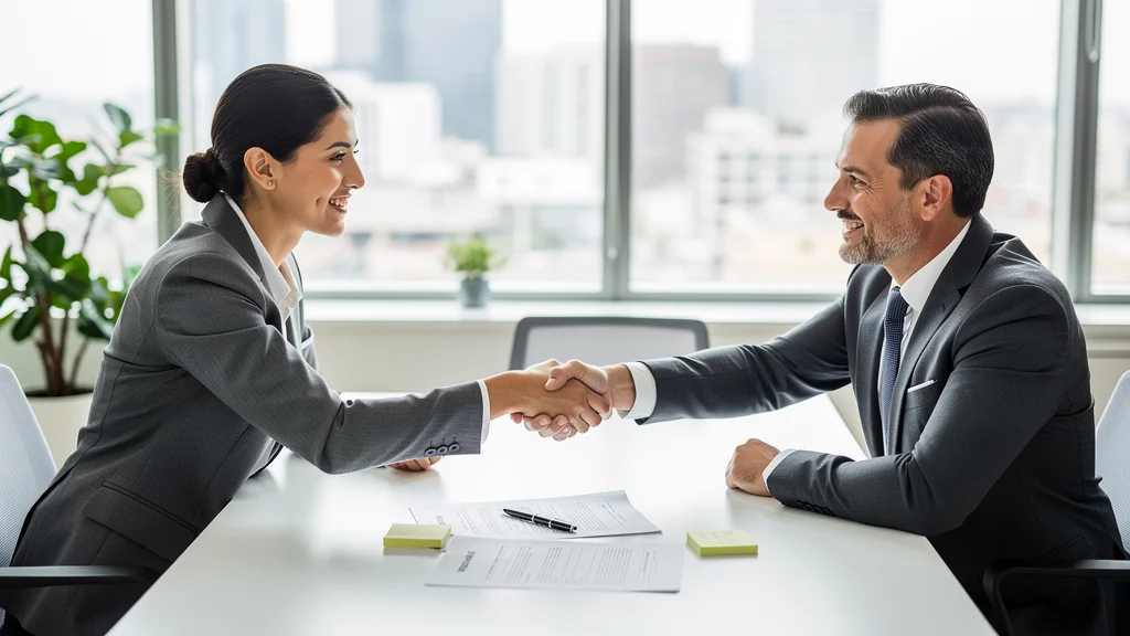 Person reviewing budget and negotiating rent terms