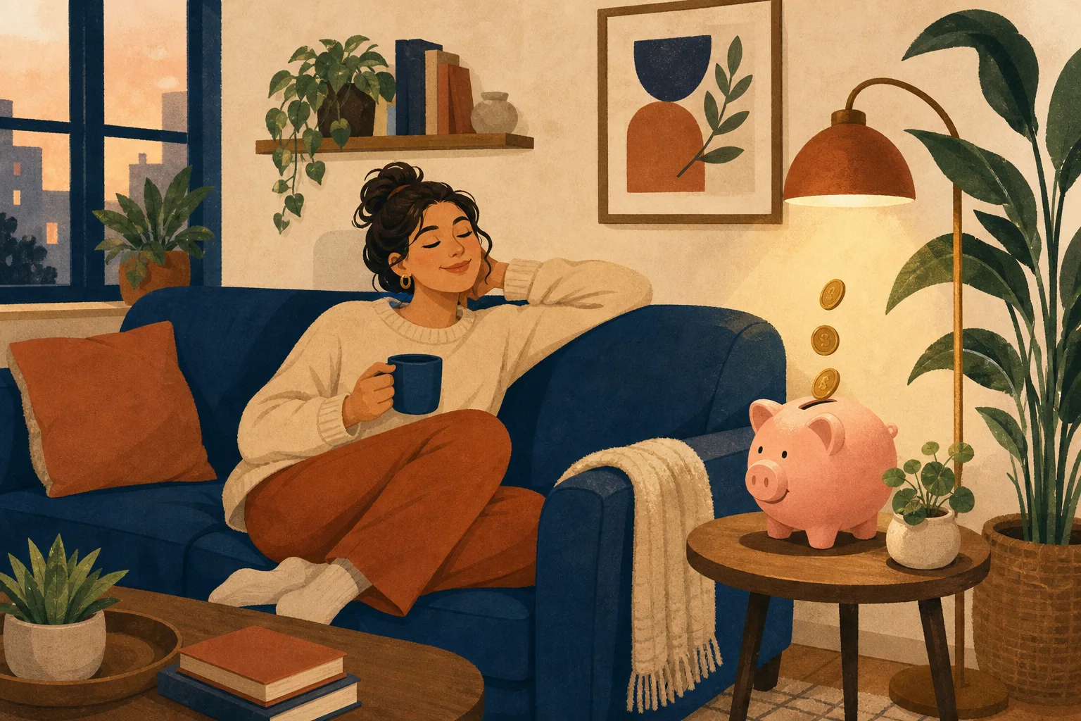 Person reviewing monthly bills and budget notes at a kitchen table